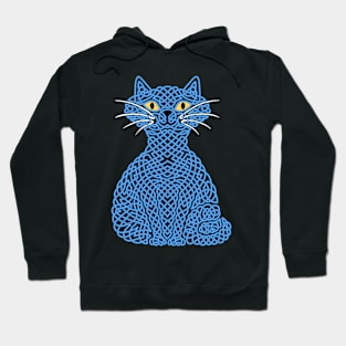 Knotty Cat - blue Hoodie